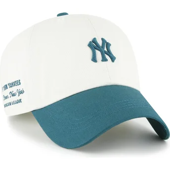 Beige und grüne verstellbare gebogene Kappe Clean Up Contemporary Two Tone der New York Yankees MLB von 47 Brand