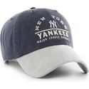 gorra-curva-azul-marino-y-gris-ajustable-clean-up-windham-suede-vintage-de-new-york-yankees-mlb-de-47-brand