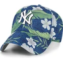 marineblaue-verstellbare-curved-cap-clean-up-beach-side-der-new-york-yankees-mlb-von-47-brand