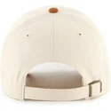 beige-und-braune-gebogene-verstellbare-kappe-clean-up-mini-script-suede-visor-der-new-york-yankees-mlb-von-47-brand