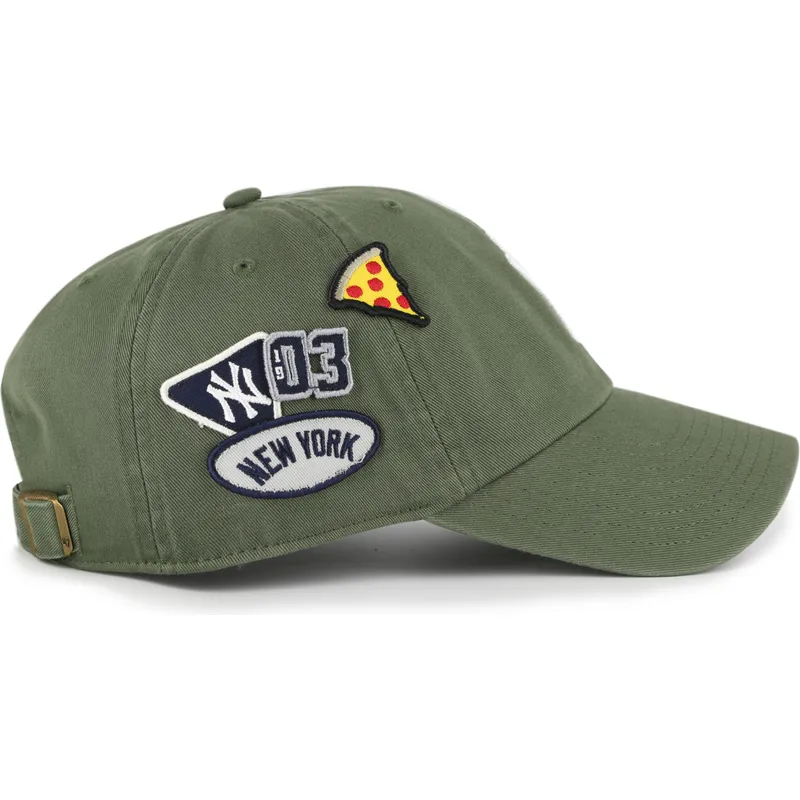 grune-verstellbare-curved-cap-clean-up-badges-der-new-york-yankees-mlb-von-47-brand