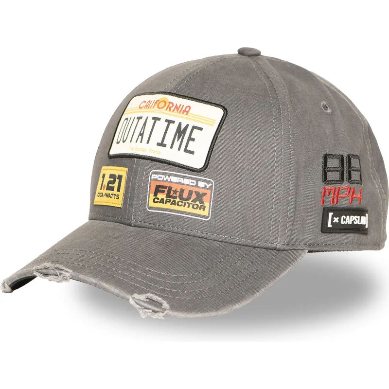 graue-gebogene-snapback-kappe-outatime-btf1-outb-back-to-the-future-von-capslab