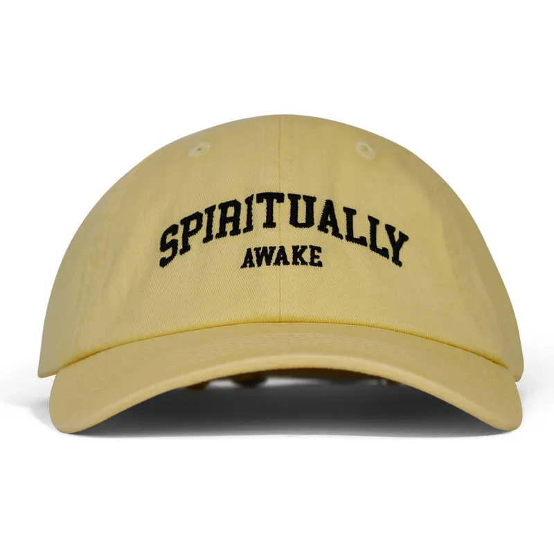 gelbe-verstellbare-curved-cap-spiritually-awake-von-pica-pica
