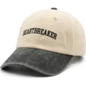 beige-und-schwarze-verstellbare-curved-cap-heartbreaker-von-pica-pica