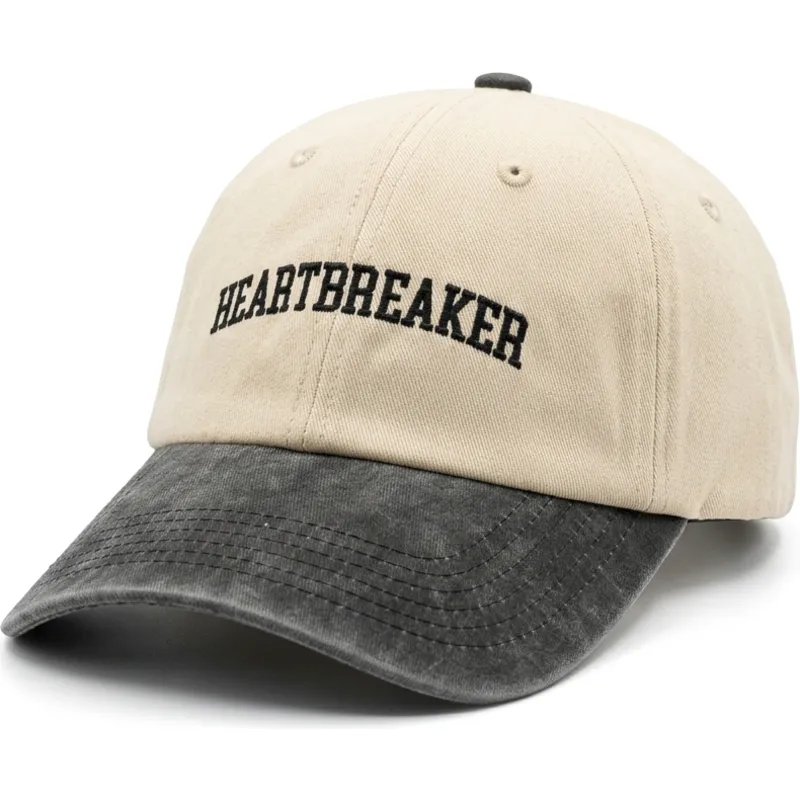 beige-und-schwarze-verstellbare-curved-cap-heartbreaker-von-pica-pica