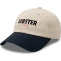 beige-und-marineblaue-verstellbare-curved-cap-lobster-slut-von-pica-pica