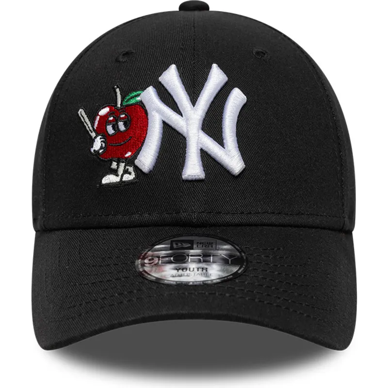 schwarze-gebogene-verstellbare-kappe-fur-kinder-9forty-icon-von-new-york-yankees-mlb-von-new-era