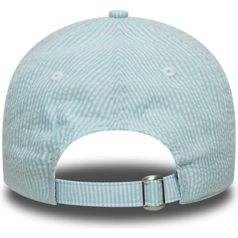 blaue-verstellbare-curved-cap-9twenty-seersucker-der-los-angeles-dodgers-mlb-von-new-era