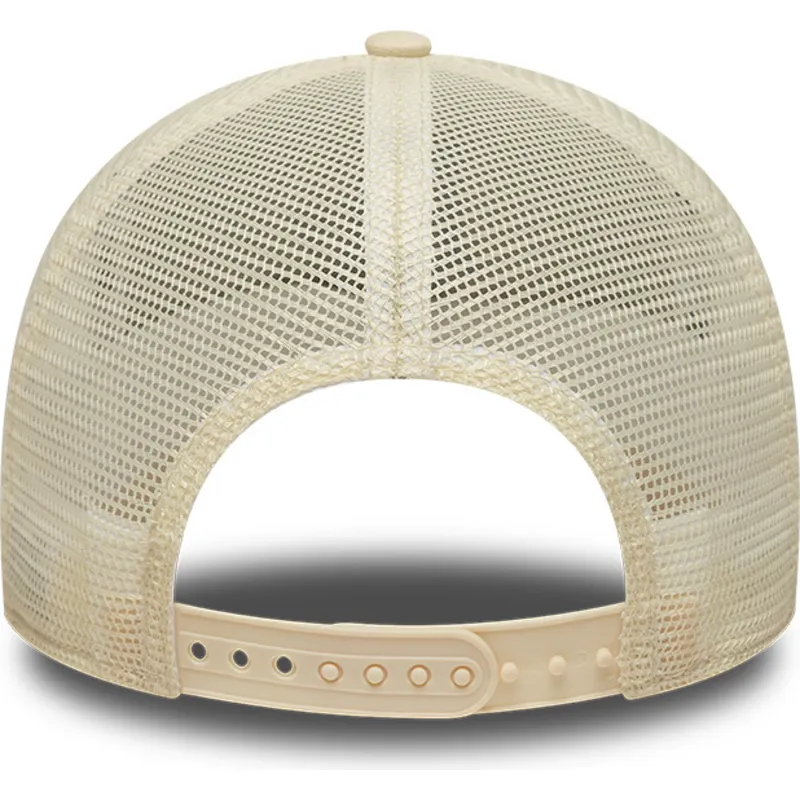 beige-trucker-cap-mit-blauem-logo-fur-damen-9forty-a-frame-floral-der-los-angeles-dodgers-mlb-von-new-era