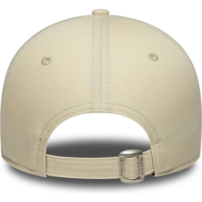 beige-verstellbare-curved-cap-fur-damen-9forty-floral-icon-side-der-new-york-yankees-mlb-von-new-era