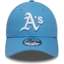 hellblaue-verstellbare-curved-cap-9forty-league-essential-der-oakland-athletics-mlb-von-new-era