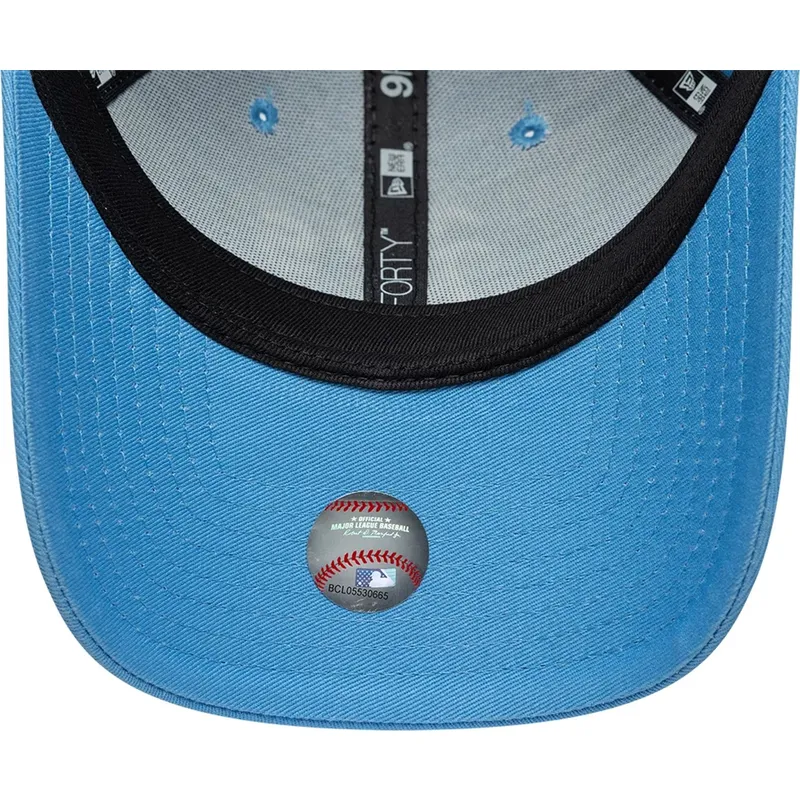 hellblaue-verstellbare-curved-cap-9forty-league-essential-der-oakland-athletics-mlb-von-new-era