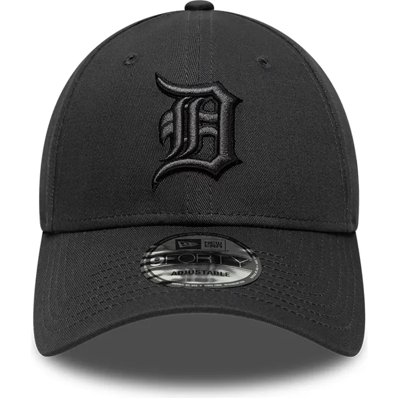 schwarze-verstellbare-curved-cap-mit-schwarzem-logo-9forty-team-outline-von-detroit-tigers-mlb-von-new-era