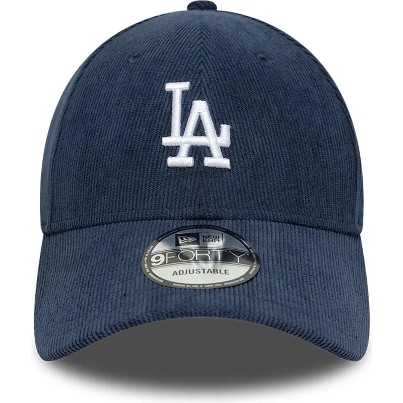 marineblaue-verstellbare-curved-cap-9forty-soft-cord-der-los-angeles-dodgers-mlb-von-new-era
