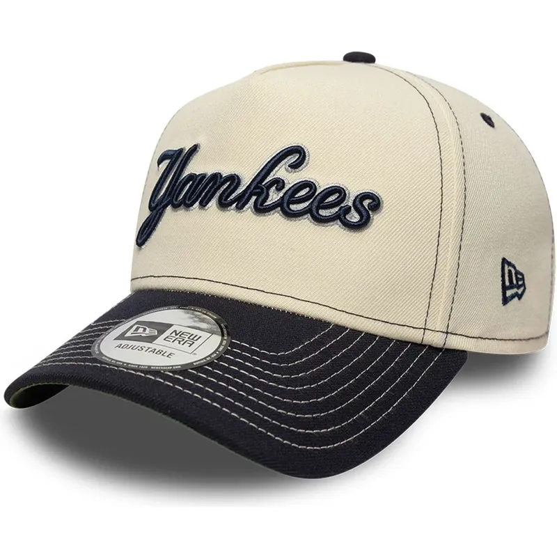 gorra-curva-beige-y-azul-marino-snapback-e-frame-city-icon-de-new-york-yankees-mlb-de-new-era