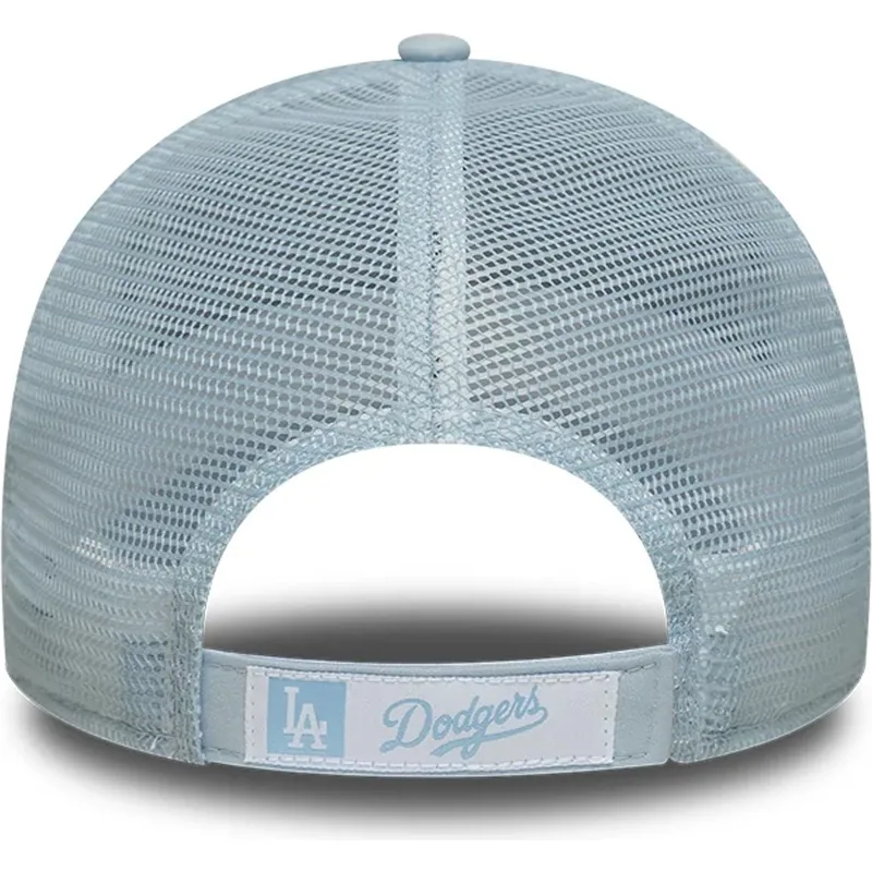 hellblaue-verstellbare-trucker-kappe-9forty-homefield-midi-der-los-angeles-dodgers-mlb-von-new-era