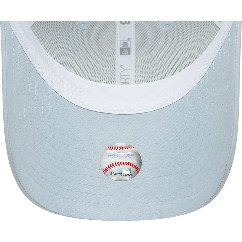 hellblaue-verstellbare-trucker-kappe-9forty-homefield-midi-der-los-angeles-dodgers-mlb-von-new-era