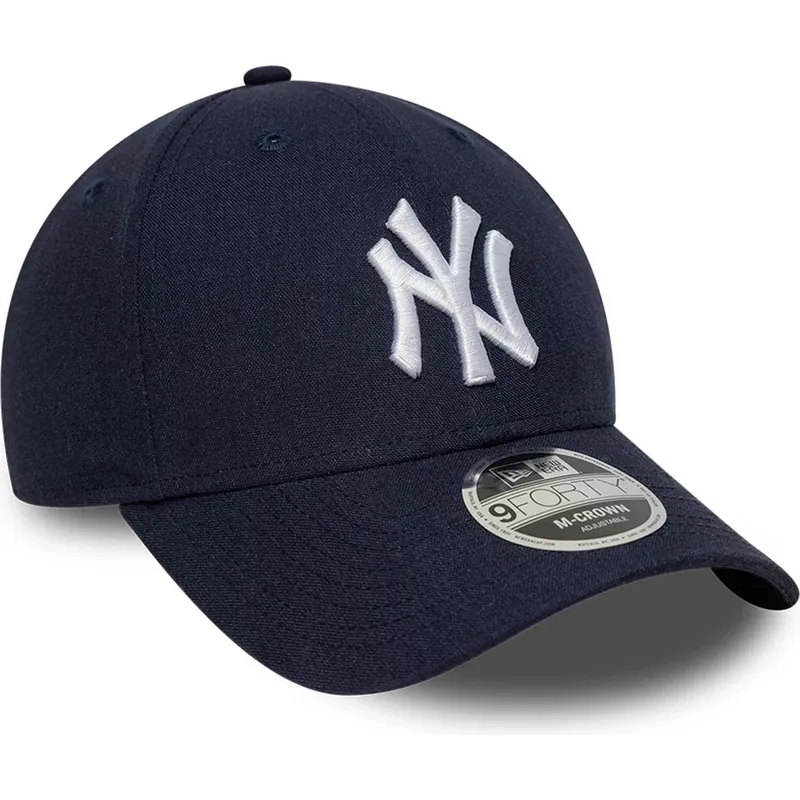 gorra-curva-azul-marino-snapback-9forty-m-crown-linen-de-new-york-yankees-mlb-de-new-era