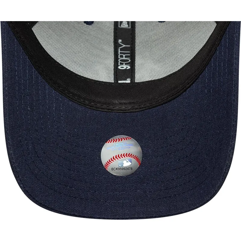 gorra-curva-azul-marino-snapback-9forty-m-crown-linen-de-new-york-yankees-mlb-de-new-era