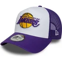 gorra-trucker-violeta-y-blanca-a-frame-side-patch-de-los-angeles-lakers-nba-de-new-era