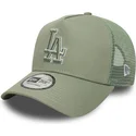 grune-trucker-kappe-mit-grunem-logo-a-frame-outline-der-los-angeles-dodgers-mlb-von-new-era