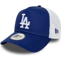 trucker-cap-blau-a-frame-side-patch-der-los-angeles-dodgers-mlb-von-new-era