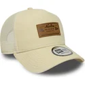 gorra-trucker-beige-a-frame-denim-leather-patch-de-new-era