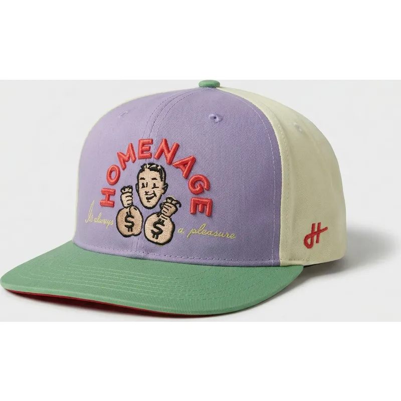 gebogene-mehrfarbige-snapback-kappe-money-music-shapes-identity-the-snap-von-homenage