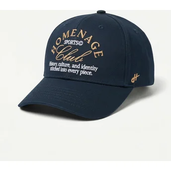 Dunkelblaue gebogene Snapback-Kappe Vintage Club Sport The Ball von Homenage