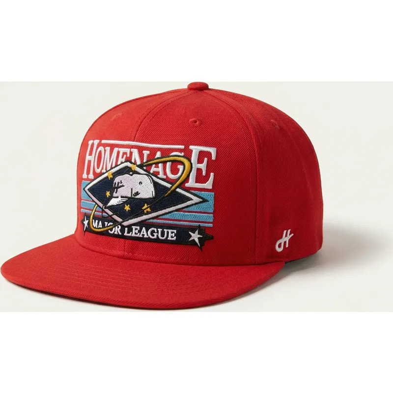 rote-flache-snapback-kappe-game-sport-the-snap-von-homenage