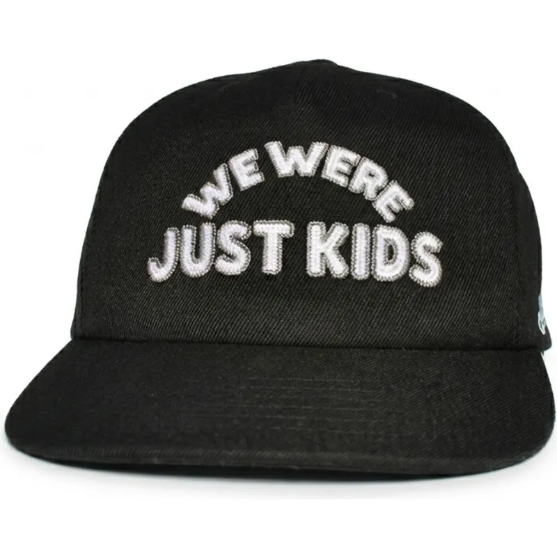 schwarze-gebogene-snapback-kappe-just-kids-outline-the-retro-von-homenage