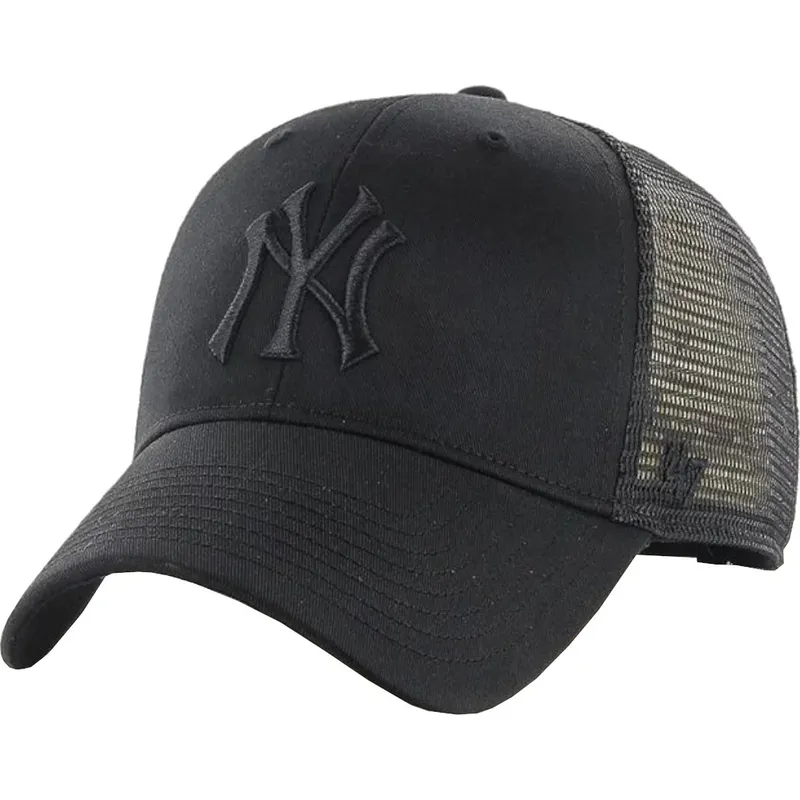 schwarze-trucker-cap-mit-schwarzem-logo-der-new-york-yankees-mlb-mvp-branson-von-47-brand