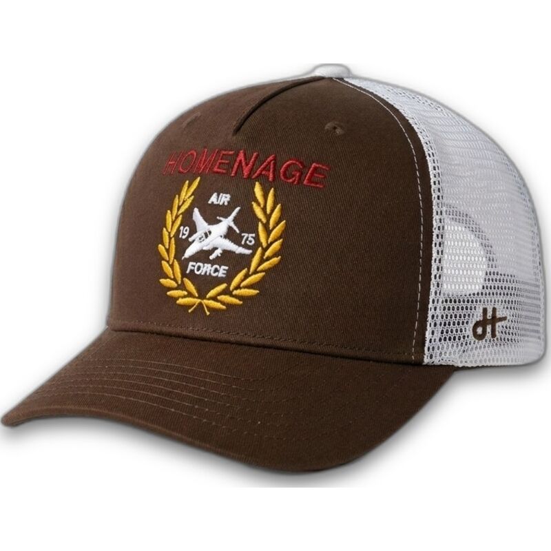 trucker-cap-dunkelbraun-und-weiss-jet-military-surplus-the-trucker-von-homenage trucker-cap-dunkelbraun-und-weiss-jet-military-surplus-the-trucker-von-homenage