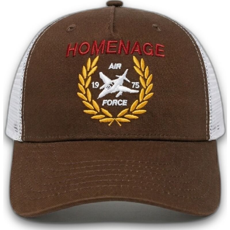 trucker-cap-dunkelbraun-und-weiss-jet-military-surplus-the-trucker-von-homenage trucker-cap-dunkelbraun-und-weiss-jet-military-surplus-the-trucker-von-homenage