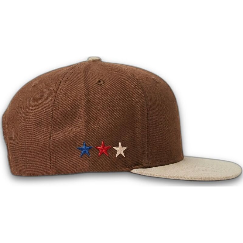 dunkelbraune-flache-snapback-kappe-squadron-military-surplus-the-retro-von-homenage dunkelbraune-flache-snapback-kappe-squadron-military-surplus-the-retro-von-homenage