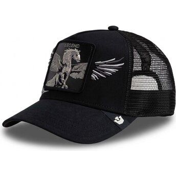 Schwarze Trucker-Kappe Pegasus Wings Legend The Farm von Goorin Bros.