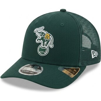 Grüne Trucker-Kappe 9SEVENTY Stretch Snap Evergreen der Oakland Athletics MLB von New Era