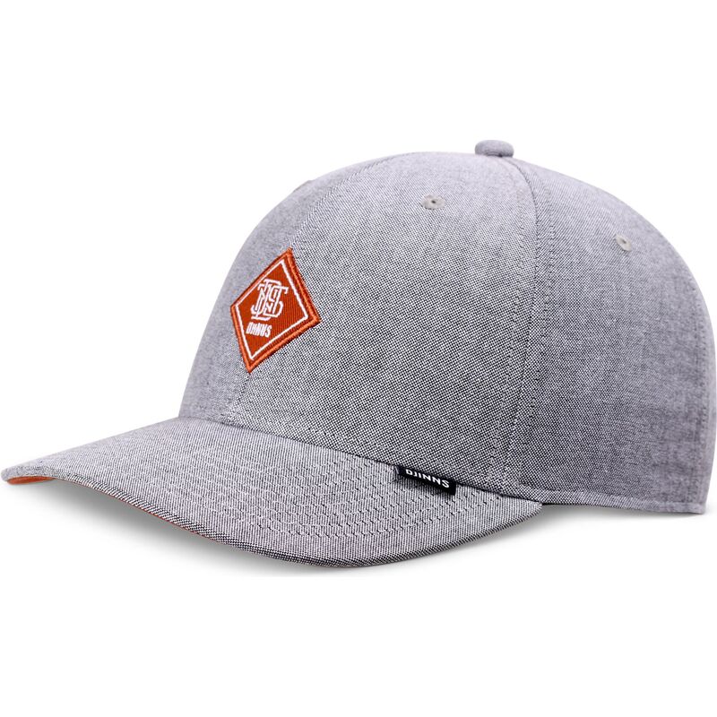 graue-verstellbare-curved-cap-mit-rotem-truefit-oxfordcontra-logo-von-djinns