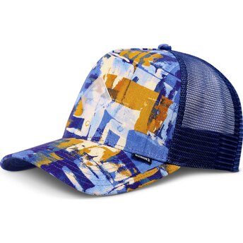 Trucker Cap blau und braun HFT PatternAbstract von Djinns