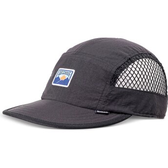 Flache schwarze verstellbare Trucker-Kappe Soft BigNet Mountain von Djinns