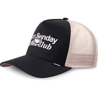Schwarze und beige Trucker-Cap HFT Guy in a Cup von Djinns
