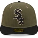 grune-gebogene-verstellbare-59fifty-pre-curved-american-herringbone-kappe-der-chicago-white-sox-mlb-von-new-era