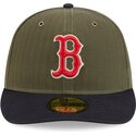 grune-gebogene-verstellbare-59fifty-pre-curved-american-herringbone-kappe-der-boston-red-sox-mlb-von-new-era