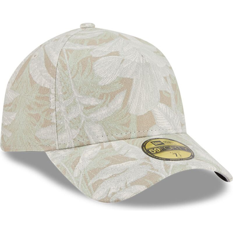 beige-gebogene-verstellbare-59forty-a-frame-leafy-palm-kappe-von-new-era beige-gebogene-verstellbare-59forty-a-frame-leafy-palm-kappe-von-new-era