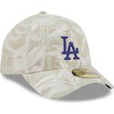 beige-gebogene-verstellbare-59forty-a-frame-leafy-palm-kappe-der-los-angeles-dodgers-mlb-von-new-era