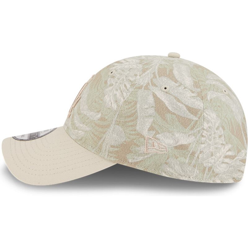 beige-gebogene-verstellbare-9twenty-leafy-palm-kappe-der-los-angeles-dodgers-mlb-von-new-era