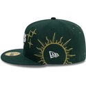 grune-enganliegende-59fifty-zodiac-flat-cap-der-oakland-athletics-mlb-von-new-era