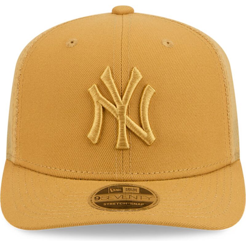 hellbraune-trucker-kappe-9seventy-stretch-snap-color-pack-der-new-york-yankees-mlb-von-new-era