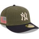 grune-gebogene-verstellbare-kappe-59fifty-pre-curved-american-herringbone-der-new-york-yankees-mlb-von-new-era