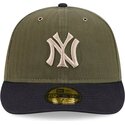 grune-gebogene-verstellbare-kappe-59fifty-pre-curved-american-herringbone-der-new-york-yankees-mlb-von-new-era